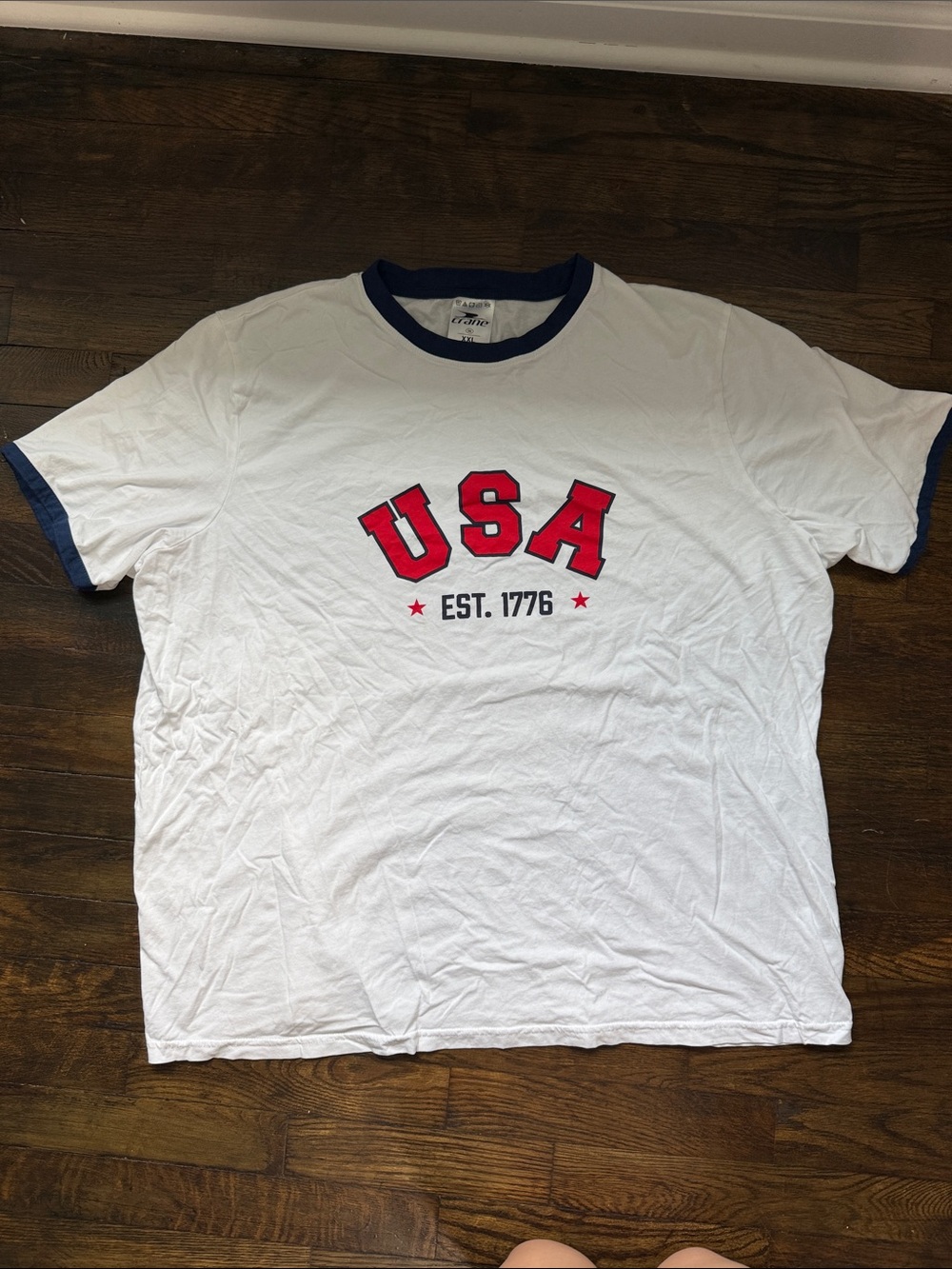 USA White Soft Men’s T-Shirt / Tee Short Sleeve